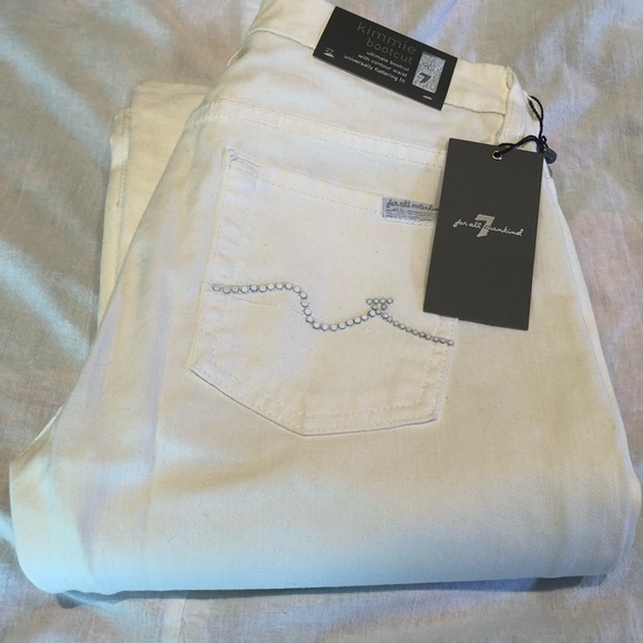 7 For All Mankind Denim - 7 For All Mankind Kimmie Bootcut White Jeans🌸